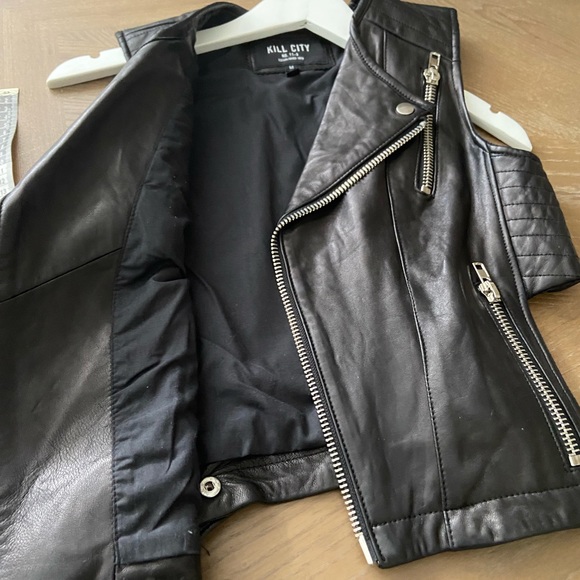 Kill City by Lip Service Blk Lambskin Leather Vest M $250 - Picture 11 of 11